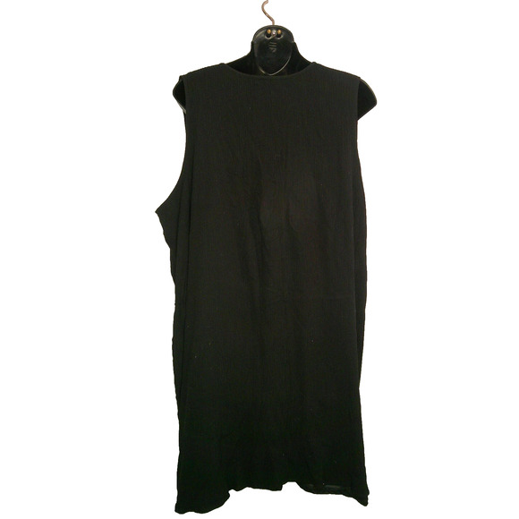 Old Navy Black Sleeveless XXL Embroidered Floral Shift Dress Tassels Boho Aztec - Picture 4 of 6